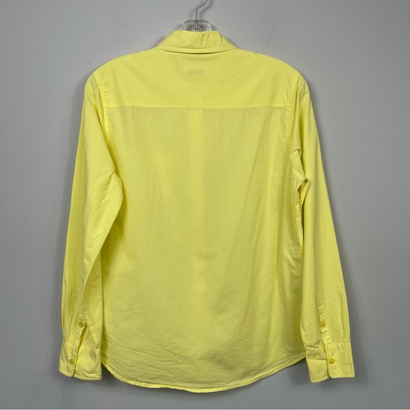Equipment Brett Washed Cotton Poplin Blouse Shirt in Citron Yellow Q436-E195 M - Picture 6 of 10